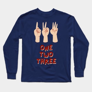 One Two Three Long Sleeve T-Shirt